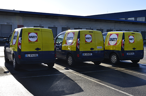 Camionnette jaune Darty Camionnette jaune Darty